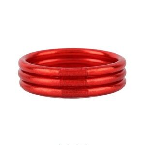 Budhagirl Red Crimson All Weather Bangle Set of 3